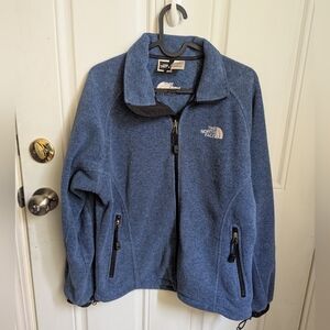VINTAGE!! The North Face Heathered Blue Full-Zip Jacket, Women's (S), polar tech